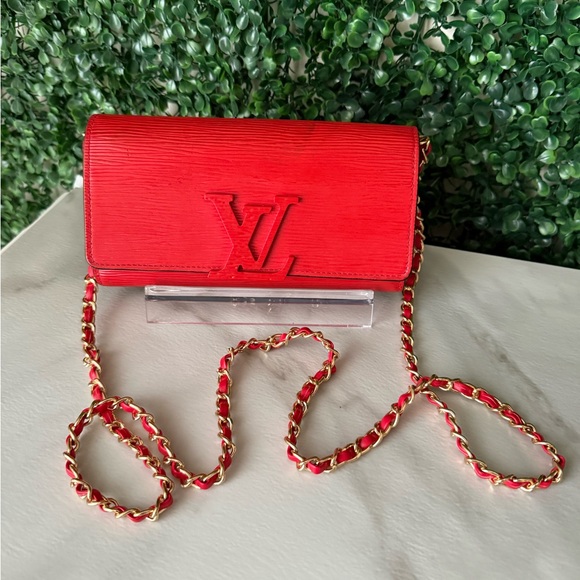 Louis Vuitton Handbags - Louis Vuitton Red Epi Louise Long Wallet Authentic